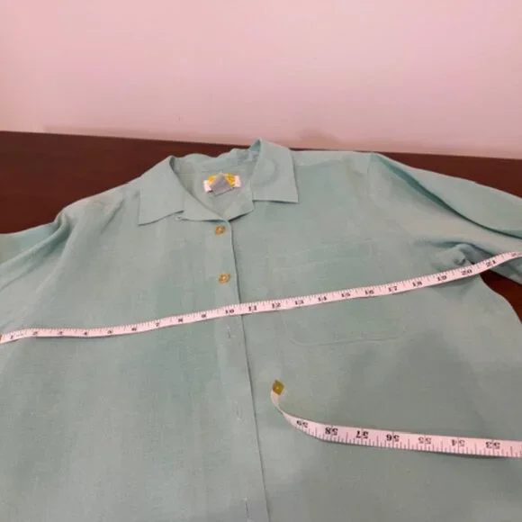 Talbots Linen Button Down Shirt Size 14 Used - Picture 12 of 14